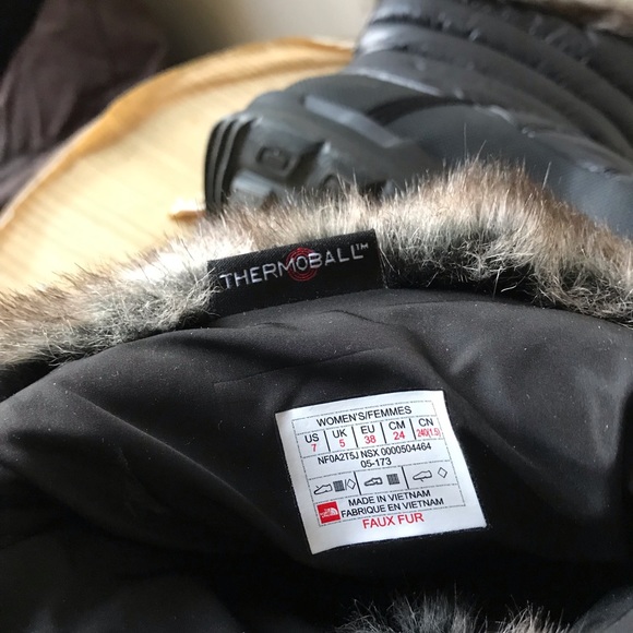 The North Face Black Thermoball Boots SZ 7 - Picture 5 of 7